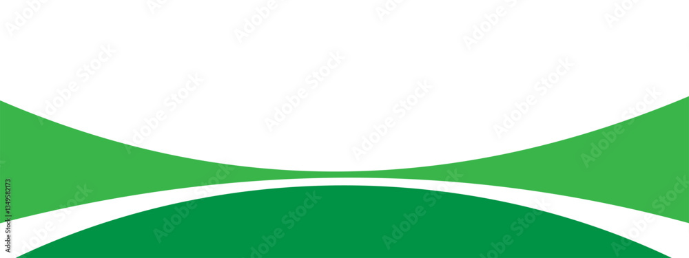 Wall mural modern green banner background with dynamic wave pattern. graphic design template.