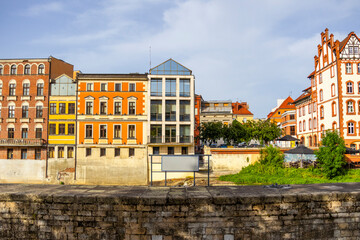 Fototapeta premium Beautiful Townhouses of Opole Venice, Opole in Poland, Europe