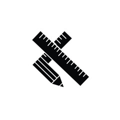 Pencil and ruler icon