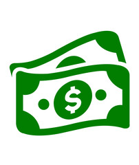 Money clip art design on plain white transparent isolated background for sign, decal, card, shirt, hoodie, sweatshirt, apparel, tag, mug, icon, poster or badge