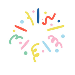 colorful confetti explosion