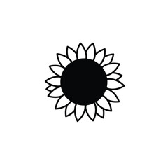 Sunflower Icon Vector Isolated On White