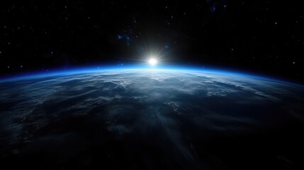 Obraz premium Earth from space, sunrise