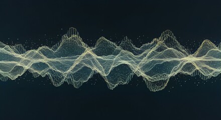 Abstract Digital Waveform Background Futuristic Technology Data Visualization Network Connectivity