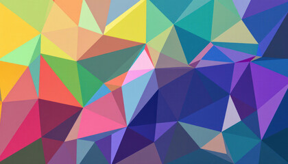 Fototapeta premium Vibrant Abstract Polygonal Artwork: A Symphony of Colors