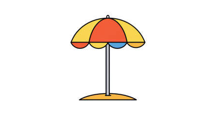 Fototapeta premium Yellow Beach Umbrella