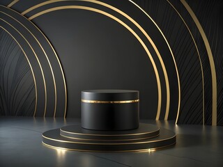3D Stone, Black Texture, Dark Shapes, and Geometric Art Design