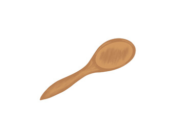 wooden spoon isolated on white
