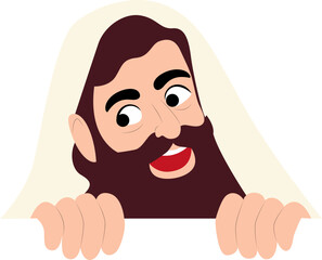 Saint Paul Peeking Illustration