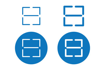 Scan qr code icon set, scanning code sign. Code scanner icon. Editable stroke.