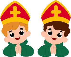 Sinterklaas Assistants Praying