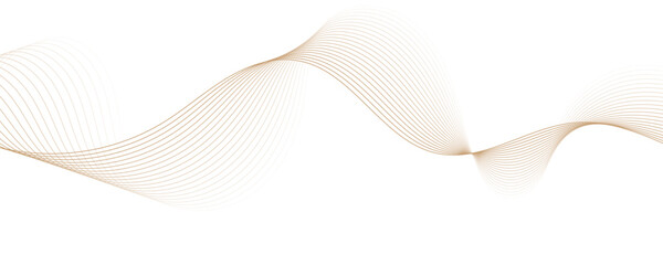 Abstract brown linear background. Flowing particles future technology concept abstract gradient and gold wave curve lines banner.