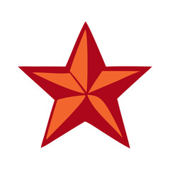 Obraz premium Red Star Illustration, Five-Pointed Star Icon.ai