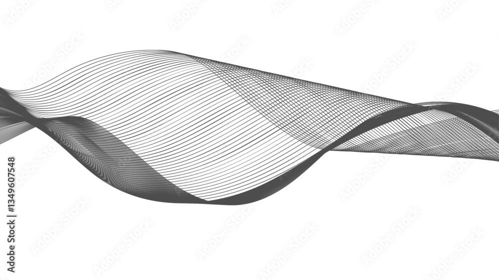 Poster thin wavy line abstract background. wavy line horizontal divider outline minimalist background. abst