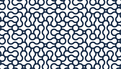 Fluid shapes dynamic seamless pattern, vector molecules endless abstract background, graphic style liquid in motion tiling wallpaper.