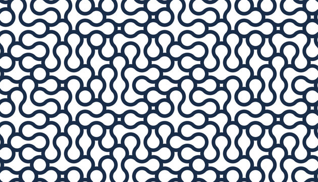 Fluid shapes dynamic seamless pattern, vector molecules endless abstract background, graphic style liquid in motion tiling wallpaper.