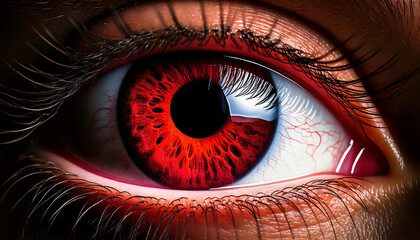 Red Eye Macro Close