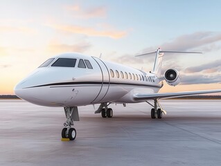 Naklejka premium Private jet with an advanced deicing system, utilizing nanocoating technology to prevent ice buildup on wings
