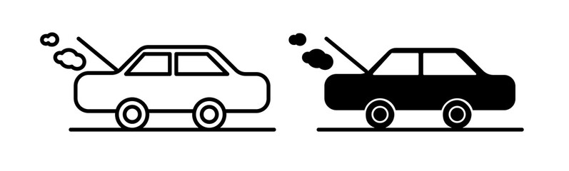 Car breakdown icons collection