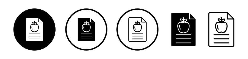 Diet plan icons collection