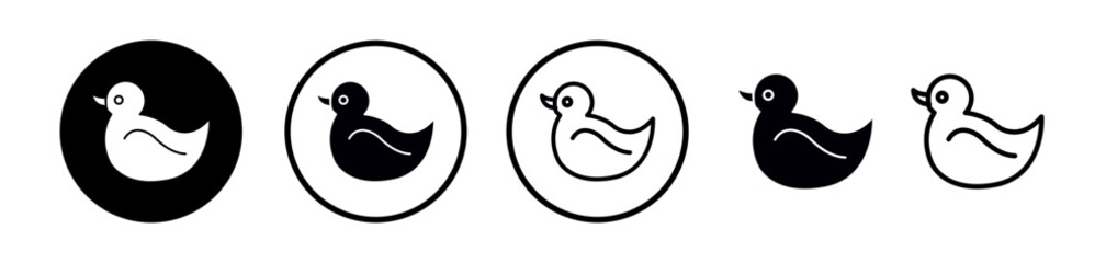 Duck toy icons collection