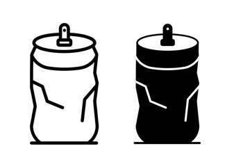 Empty can soda icons collection