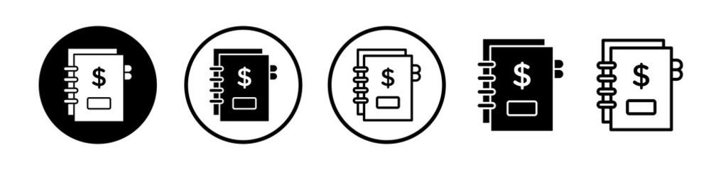 Financial log icons collection