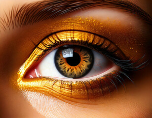 Gold Eye Macro Close
