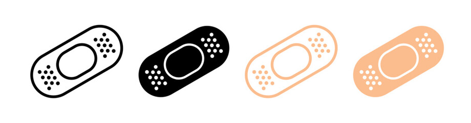 Medical patch icons collection