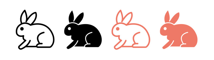 Rabbit icons collection