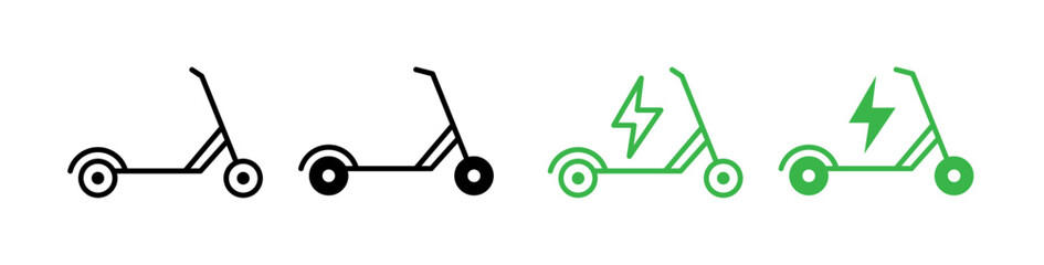 Scooter bike icons collection