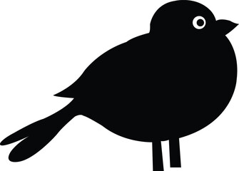 Bird clip art design on plain white transparent isolated background for card, shirt, hoodie, sweatshirt, apparel, card, tag, mug, icon, poster or badge