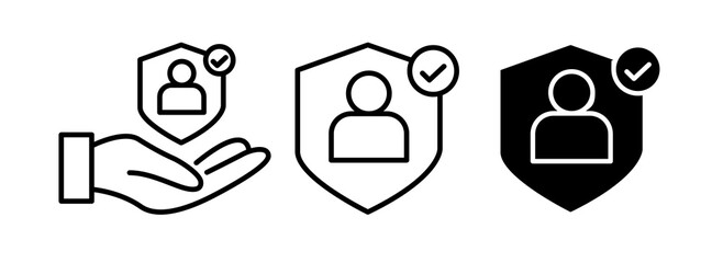 User protection icons collection