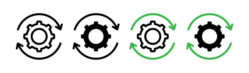 Workflow process icons collection