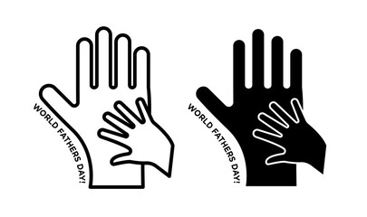 World fathers day icons collection