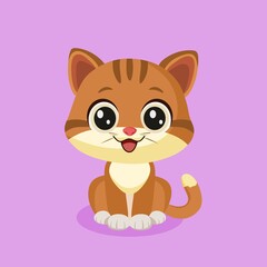 orange cat cartoon illustration image