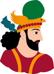 Hormizd II hand drawn