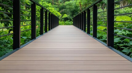 Obraz premium Closeup of solar panels embedded along a bridges railing, generating sustainable power for lighting