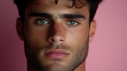 Obraz premium Close-up portrait of a man with intense gaze (13)