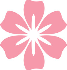 Flower clip art design on plain white transparent isolated background for card, shirt, hoodie, sweatshirt, apparel, card, tag, mug, icon, poster or badge