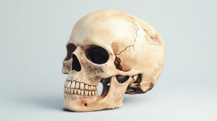 Obraz premium Detailed Anatomical Model of a Human Skull Bone Structure