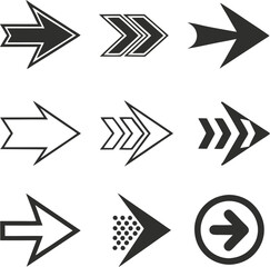 vector set of arrows ,arrow icons set