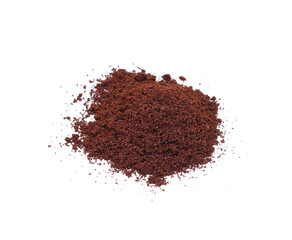 Ground Coffee isolated on white background