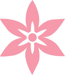 Flower clip art design on plain white transparent isolated background for card, shirt, hoodie, sweatshirt, apparel, card, tag, mug, icon, poster or badge