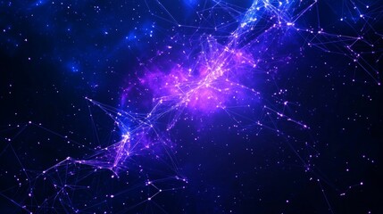 Futuristic digital grid background in midnight blue for technology design