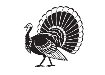 Turkey silhouette vector illustration