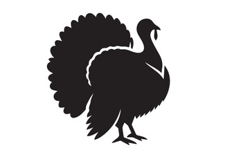 Obraz premium Turkey silhouette vector illustration
