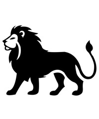 Lion clip art design on plain white transparent isolated background for card, shirt, hoodie, sweatshirt, apparel, card, tag, mug, icon, poster or badge