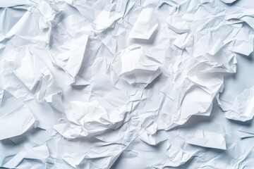 Obraz premium Close up of crushed white paper sheets showing texture