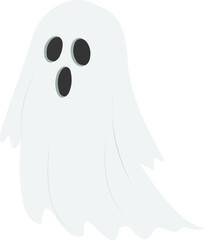 Halloween, Cartoon White Ghost